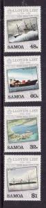 Samoa-Sc#624-7-Unused NH set-Ships-Lloyd's List-1984-