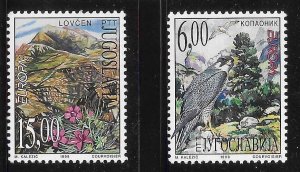 Yugoslavia 1999 Europa National Parks & Reserves Falcon Sc 2442-2443 MNH A1873