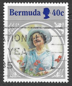 Bermuda 40c Queen Mother Birthday issue of 1985, Scott 471, Used