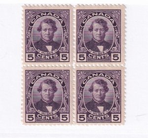 CANADA # 146-148 VF-MNH BLOCK OF 4s HISTORICAL ISSUES (Gum disturbance)CV $528