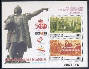 Equatorial Guinea 1992, Discovery of America s/s, MNH