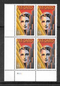 #3308 MNH Plate Block