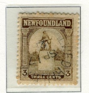 NEWFOUNDLAND; 1923-24 early pictorial issue fine used 3c. value Postmark