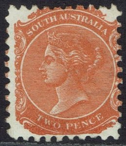 SOUTH AUSTRALIA 1876 QV 2D WMK CROWN/SA SG TYPE W13 PERF 10