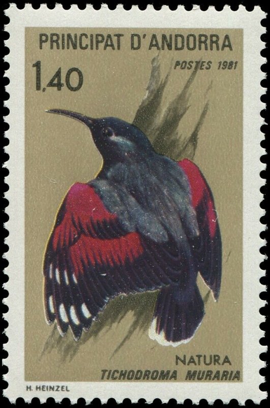 Andorra French Administration 1981 Sc 288-289 BIrds Warbler Wallcreeper