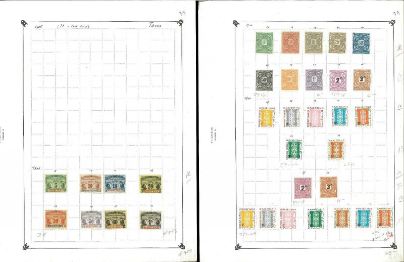 Mauritani 1941-1990 M & CTO Hinged on Scott International Pages Rhtough 1995