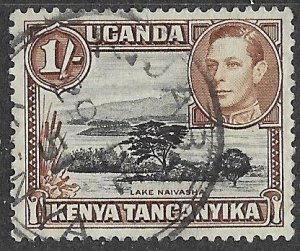 Kenya Uganda #80a KGVI  1sh Lake - perf. 13 x 12½   (1)  VF Used