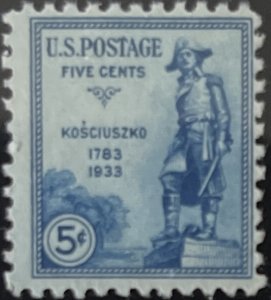 Scott #734 1934 5¢ General Tadeusz Kosciuszko MNH OG