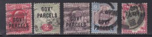 Great Britain # O39-43, Government Parcels, Official, Used, 1/2 Cat.