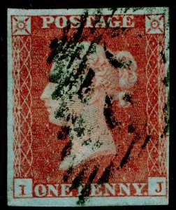 SG8, 1d red-brown PLATE 102, FINE USED. Cat £35. IRELAND. IJ