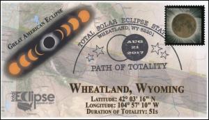 17-218, 2017, Total Solar Eclipse, Wheatland WY, Event Cover, Pictorial Cancel