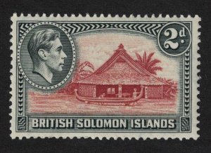 Solomon Is. Canoe house 2d Perf 13½ 1939 MNH SG#63