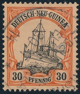 German New Guinea sc# 12 Used 1914 - Partial Herbertshohe - Cancel 10