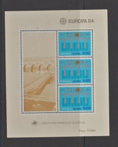 Portugal Azores 344a Souvenir Sheet 1984 Europa Issue MNH CEPT 25th Anniversary