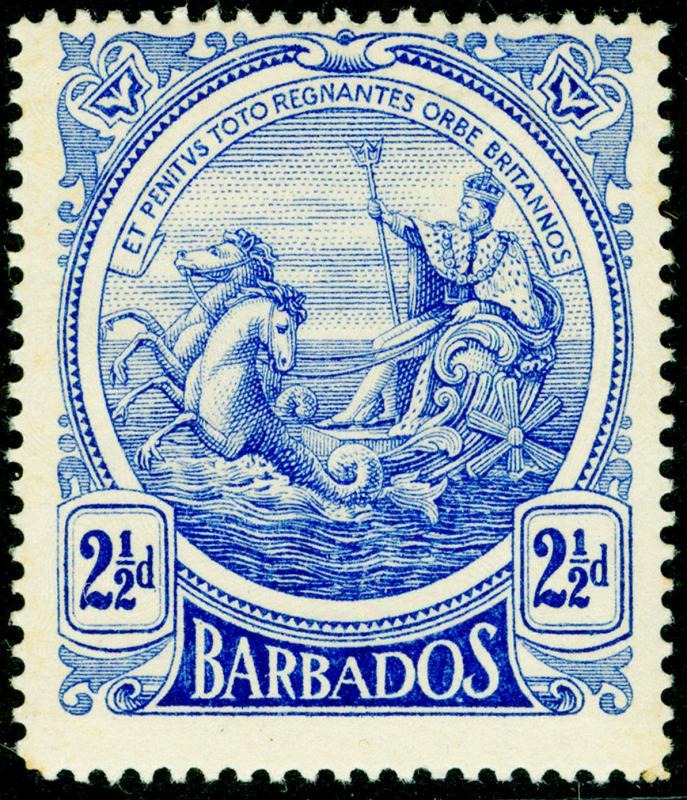 BARBADOS SG185, 2½d deep ultramarine, LH MINT.