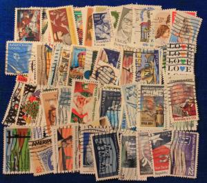 USA 100 DIFFERENT USED COMMEMORATIVE STAMPS