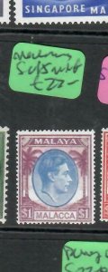 MALAYA MALACCA  (P0702B)  KGVI  $1.00  SG 15   MNH 