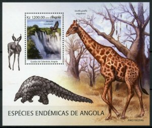 Angola Wild Animals Stamps 2019 MNH Endemic Species Cuckoo-Hawk Birds 1v M/S