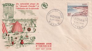 1954, France: Royan Beach, FDC (E11480)
