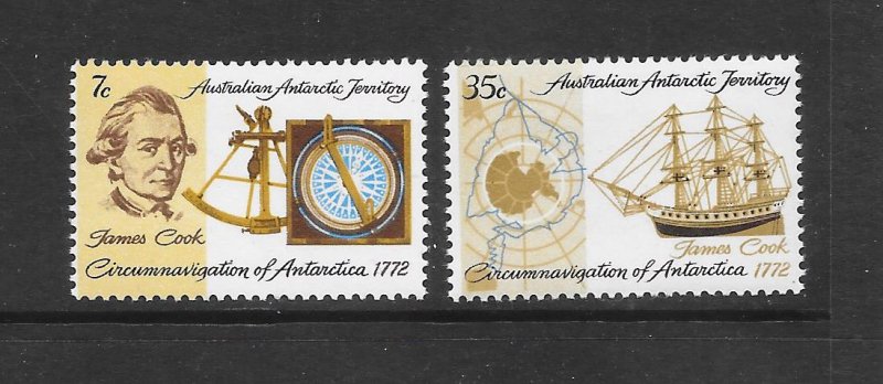 AUSTRALIAN ANTARCTIC TERRITORY #L21-22  CAPTAIN COOK MNH