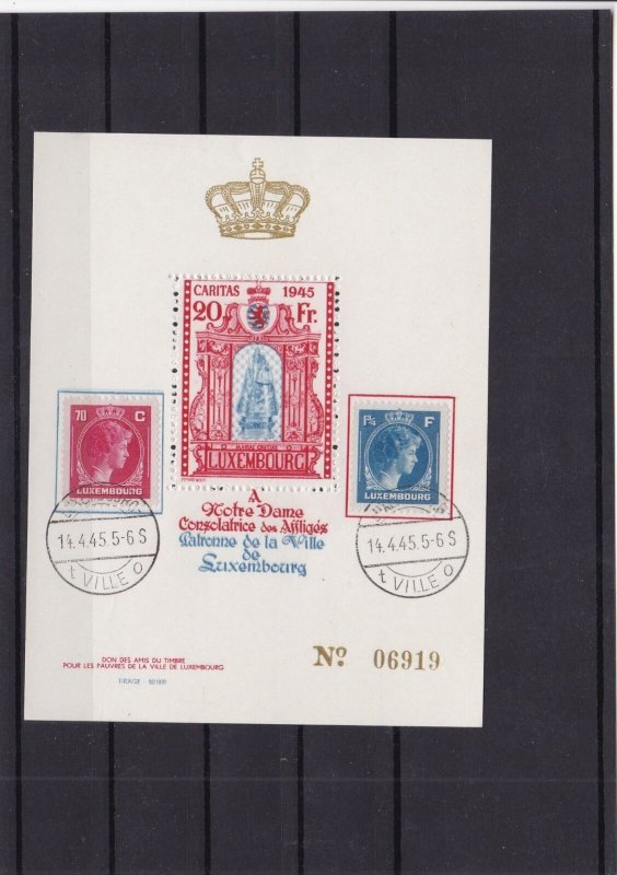 luxembourg 1945 stamps sheet   ref 11314