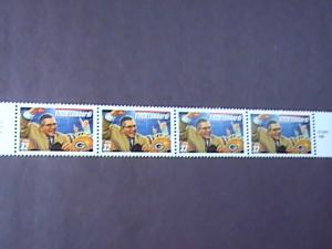 U.S.# 3147-MNH-HORIZONTAL STRIP 4-LEGENDARY FOOTBALL COACHES/VINCE LOMBARDI-1997