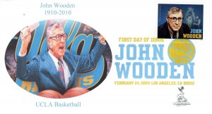 John Wooden (2024) FDC w/ Digital Color Pictorial (DCP) cancellation