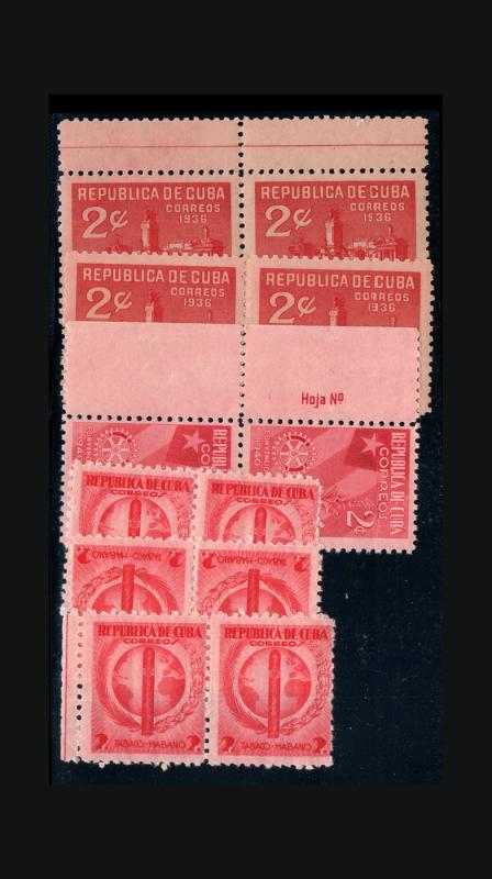 VINTAGE:CUBA 1930's ASST MULTIPLES SCOTT $168.70 LOT 1930MU