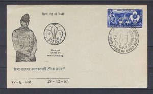 1967 Nepal Scouts 50th anniversary World Scouting FDC