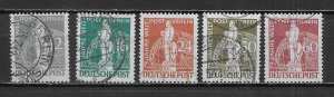 Germany West Berlin 9N35-39 75th UPU short set Used (*sch)