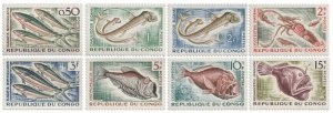 CONGO - 1961 - Definitives, Fishes - Perf 8v Set - Mint Never Hinged