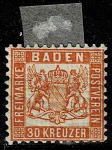 Baden 1862, Sc.#25,25a MH