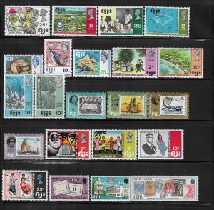 FIJI SCOTT #196-97 TO 301-303 18 SETS FROM 1963 TO 1970 -MINT NEVER HINGED