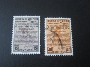 Venezuela 1954 Sc C581,583 FU
