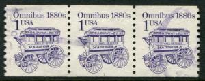 2225 US 1c Omnibus coil, used PNC3 #1