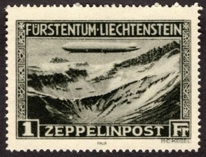 1931, Liechtenstein 1Fr, MNH Reprint, Sc C7