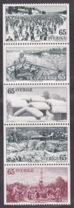 Sweden # 994-998, Tourist Attractions, NH, 1/2 Cat.