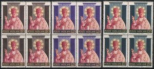 1954 Vatican, Sanctification Pius X #182/84, MNH** Block of Four