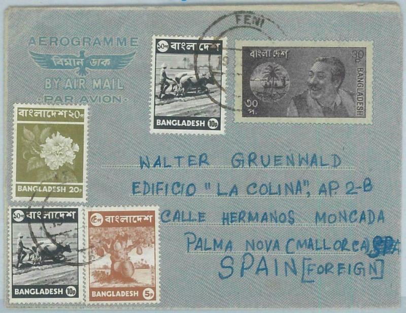 74886 - BANGLADESH  - POSTAL HISTORY - Stationery AEROGRAMME to SPAIN