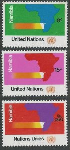 UN-NY # 240-41 & UN-GENEVA # 34 Namibia  (3)  Mint NH