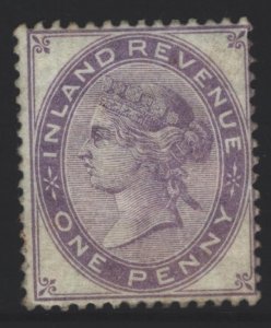 Great Britain QV Inland Revenue 1 Penny 1d MH