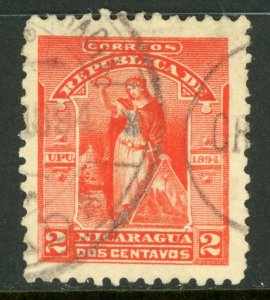 Nicaragua 1894 Seebeck 2¢ Victory Postally Used B930 ⭐⭐⭐⭐⭐⭐