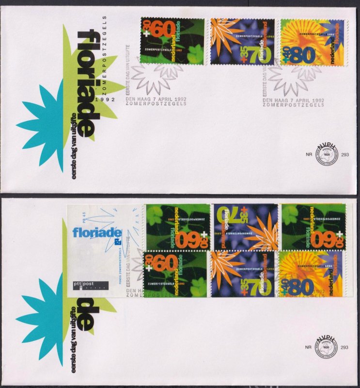 Netherlands 1992 Flowers Floriade'92 Sc.B662-4, B664b FDC