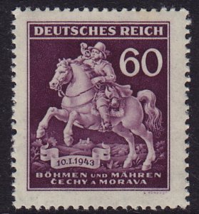 Czechoslovakia - 1943 - Scott #84 - mint - Stamp Day Messenger