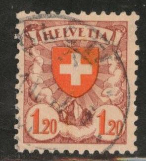 Switzerland Scott 201 used  1924 Coat of Arms stamp