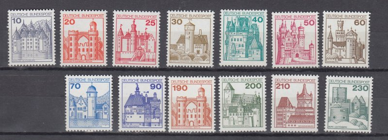 J44082 JL Stamps 1977-9 germany set mnh #1231-42 towns