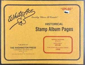 White Ace Historical Album Stamp Pages UN Singles Supplement UN-46 1998 NEW