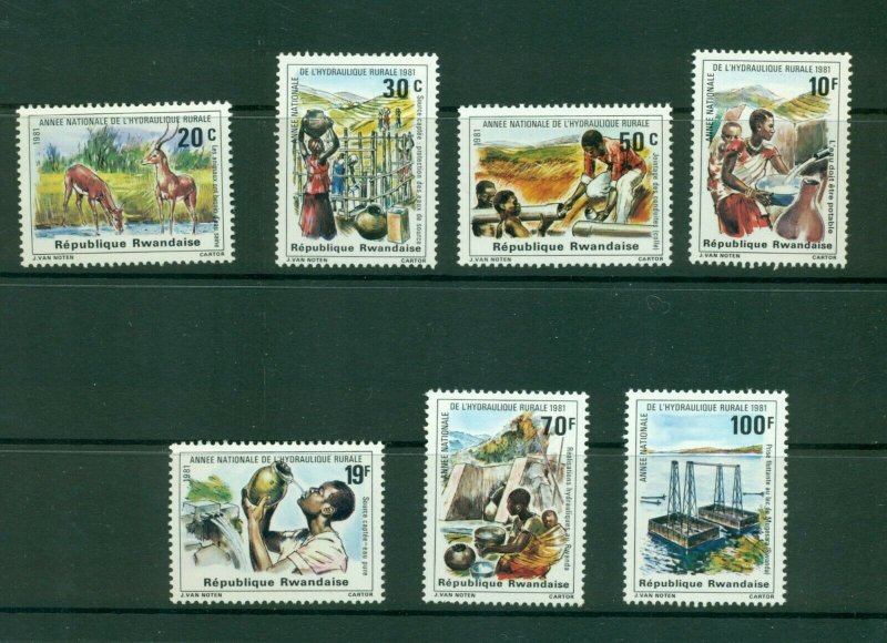 Rwanda  #1068-74  (1981 Rural Water Supply set) VFMNH CV $6.05 