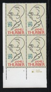 ALLY'S STAMPS US Plate Block Scott #2862 29c James Thurber [4] MNH [STK]