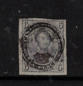 Canada #2 Very Fine Used With Large Margins & Sharp Laid Lines